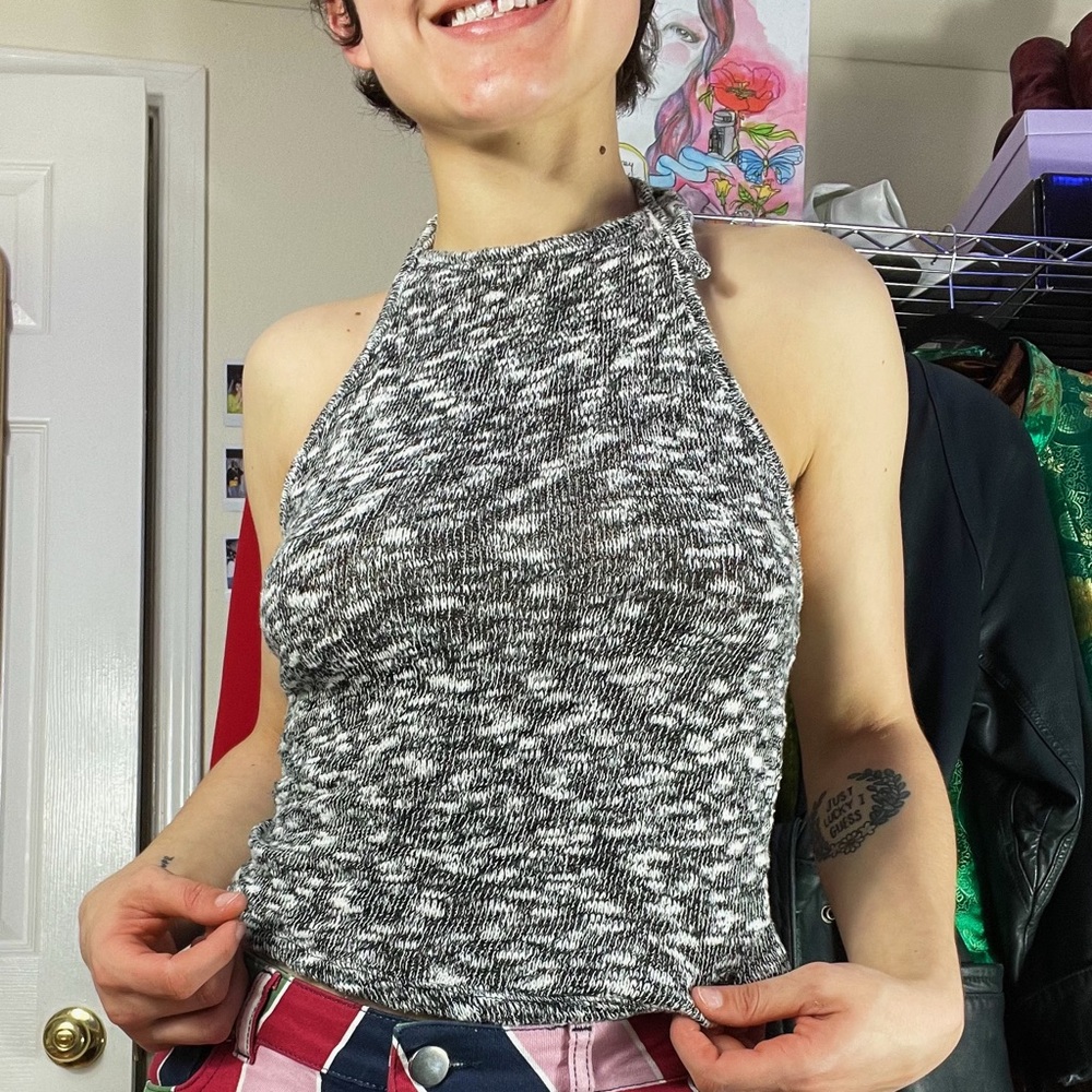 Knit halter top